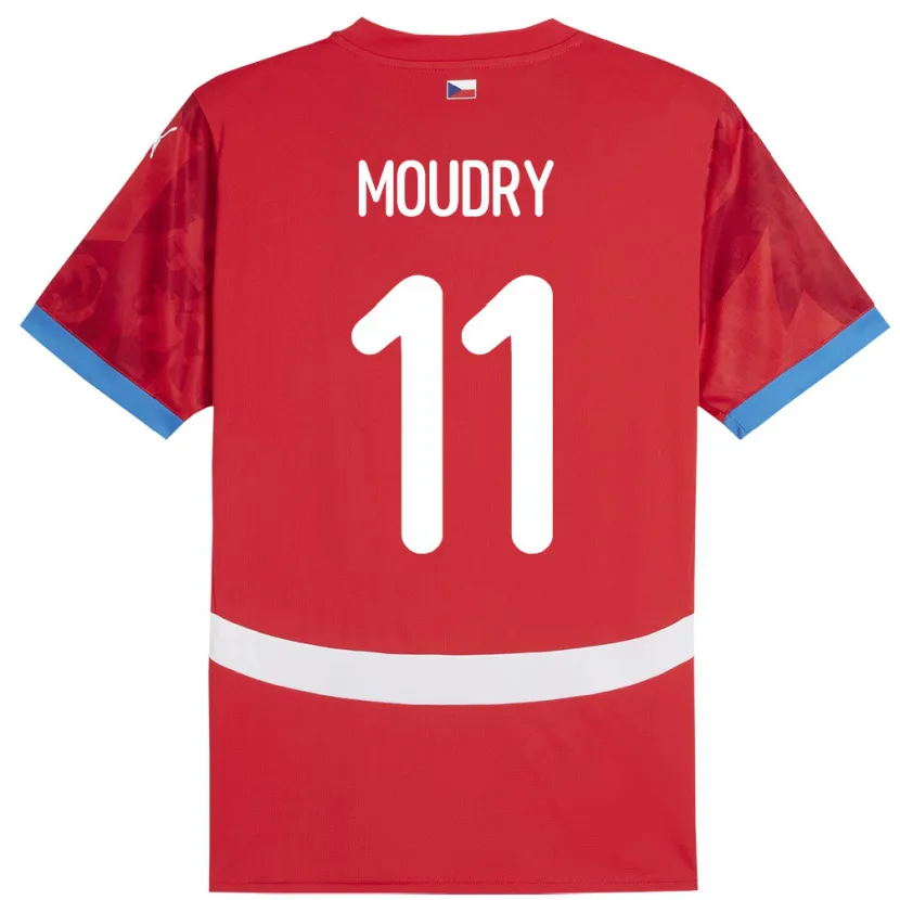 Danxen Męski Czechy Lukas Moudry #11 Czerwony Domowa Koszulka 24-26 Koszulki Klubowe