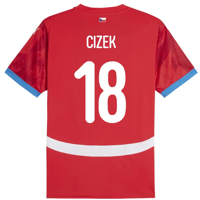 Danxen Męski Czechy Krystof Cizek #18 Czerwony Domowa Koszulka 24-26 Koszulki Klubowe