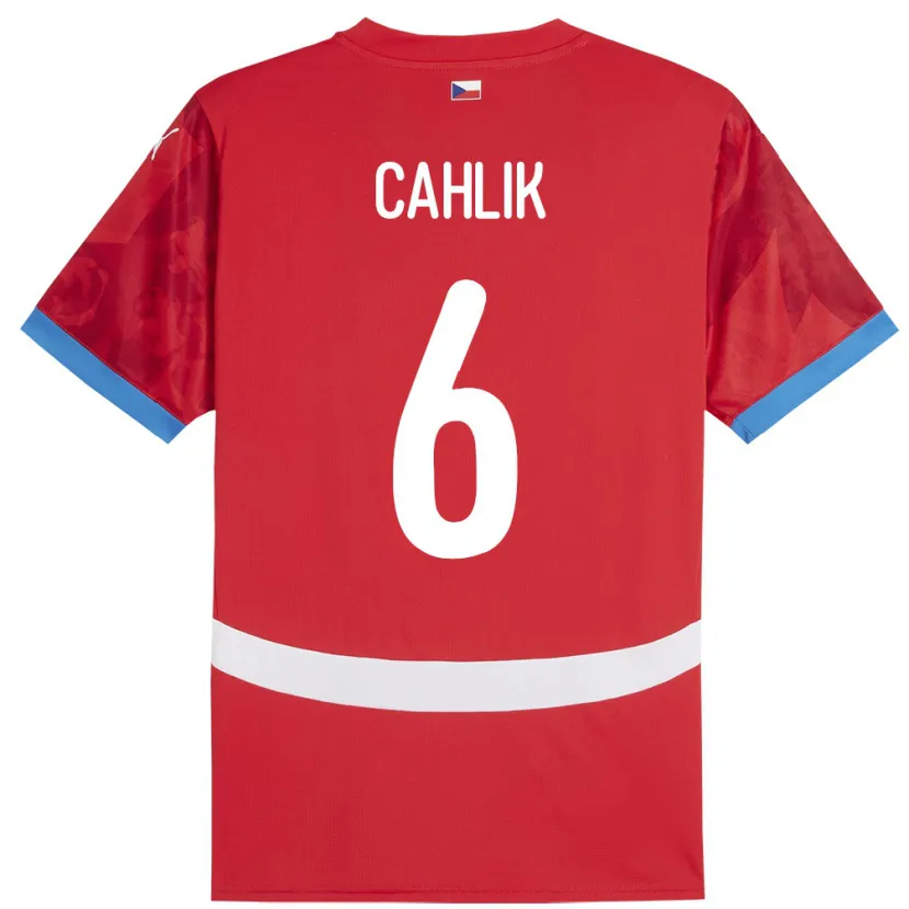 Danxen Męski Czechy Jakub Cahlik #6 Czerwony Domowa Koszulka 24-26 Koszulki Klubowe