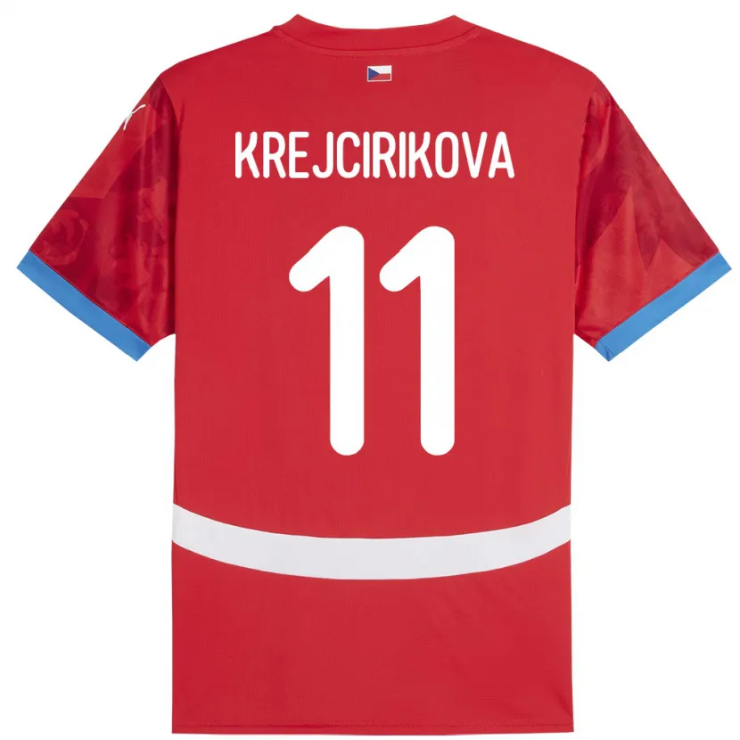 Danxen Męski Czechy Tereza Krejčiříková #11 Czerwony Domowa Koszulka 24-26 Koszulki Klubowe