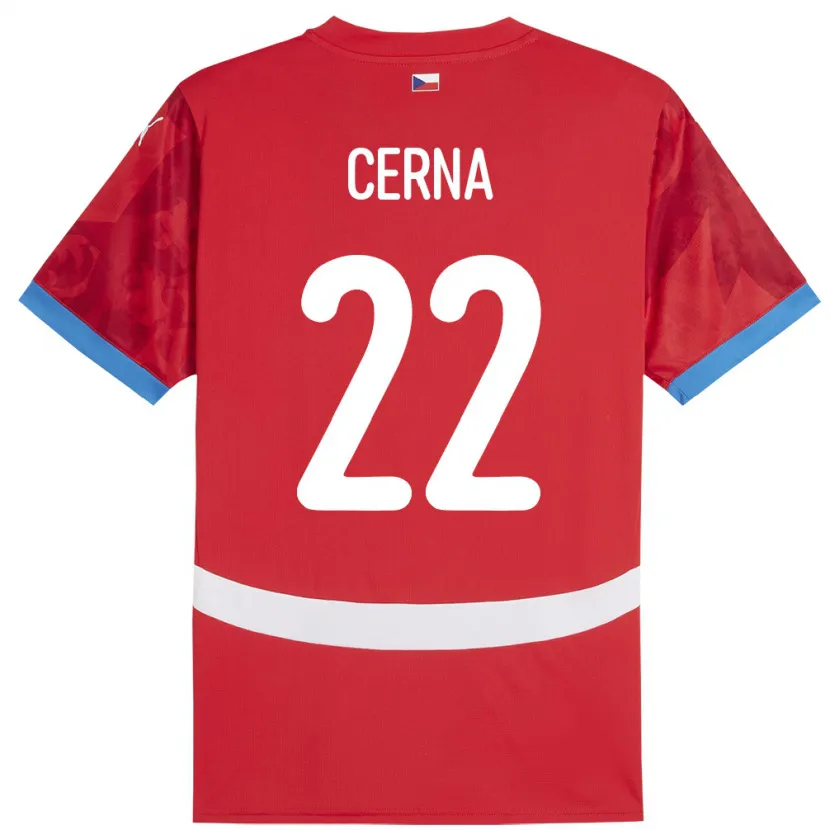 Danxen Męski Czechy Franny Černá #22 Czerwony Domowa Koszulka 24-26 Koszulki Klubowe
