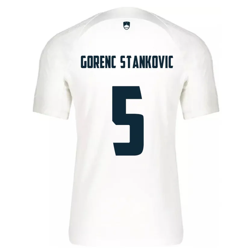 Danxen Męski Słowenia Jon Gorenc Stankovic #5 Biały Domowa Koszulka 24-26 Koszulki Klubowe