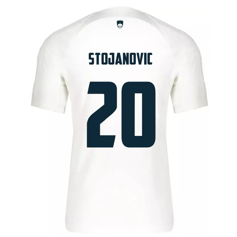 Danxen Męski Słowenia Petar Stojanović #20 Biały Domowa Koszulka 24-26 Koszulki Klubowe