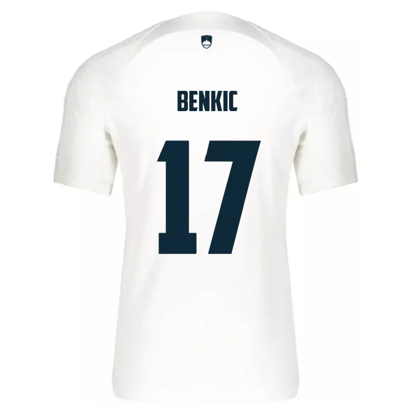 Danxen Męski Słowenia Kevin Benkic #17 Biały Domowa Koszulka 24-26 Koszulki Klubowe