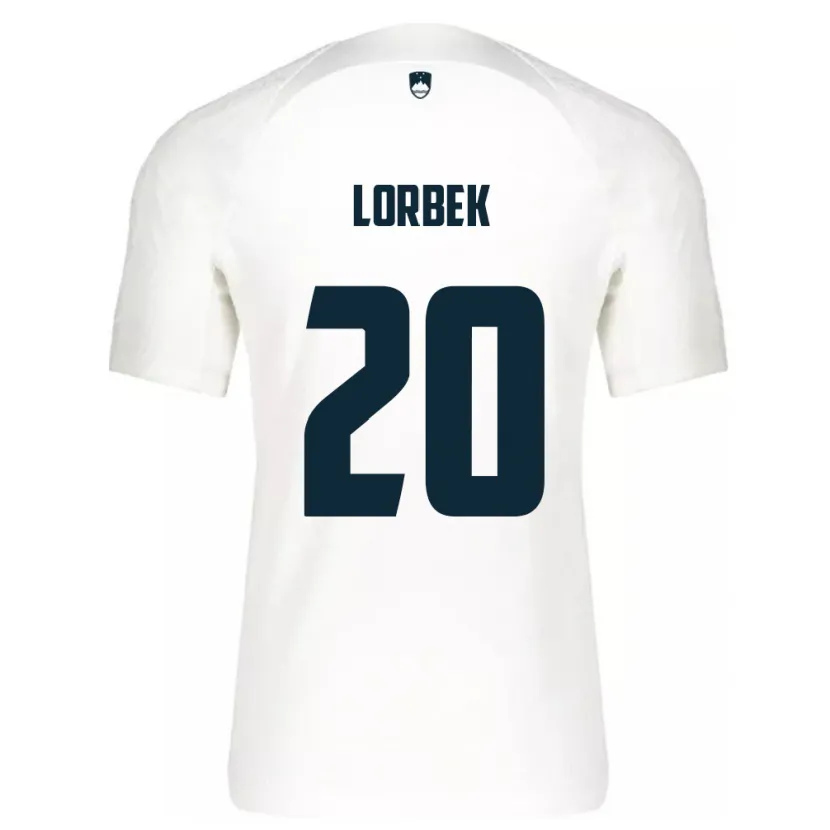 Danxen Męski Słowenia Anej Lorbek #20 Biały Domowa Koszulka 24-26 Koszulki Klubowe