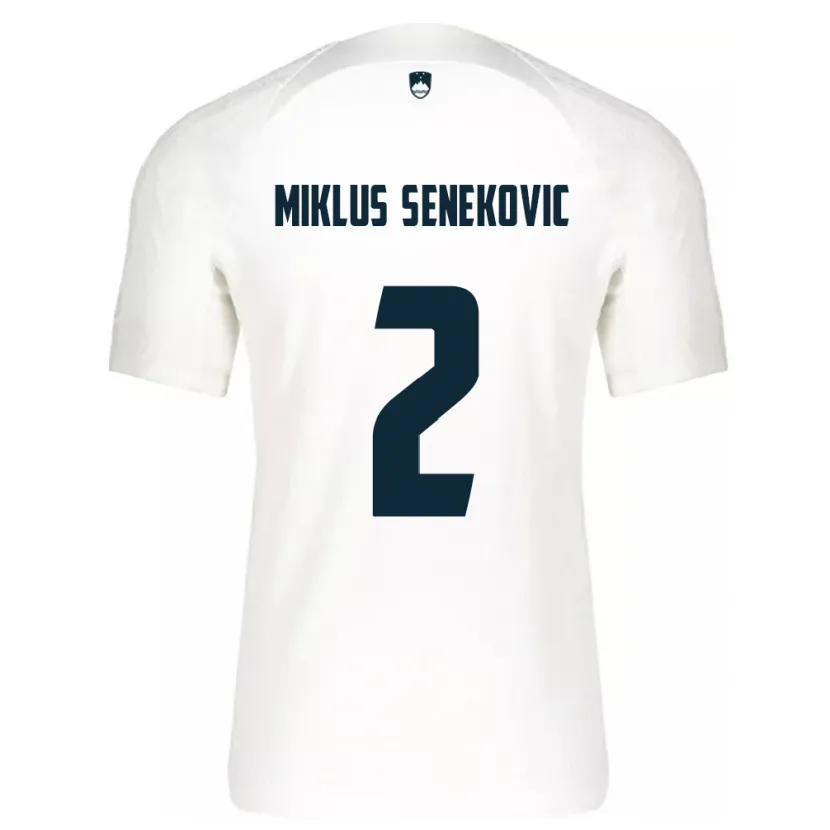 Danxen Męski Słowenia Gal Miklus Senekovic #2 Biały Domowa Koszulka 24-26 Koszulki Klubowe