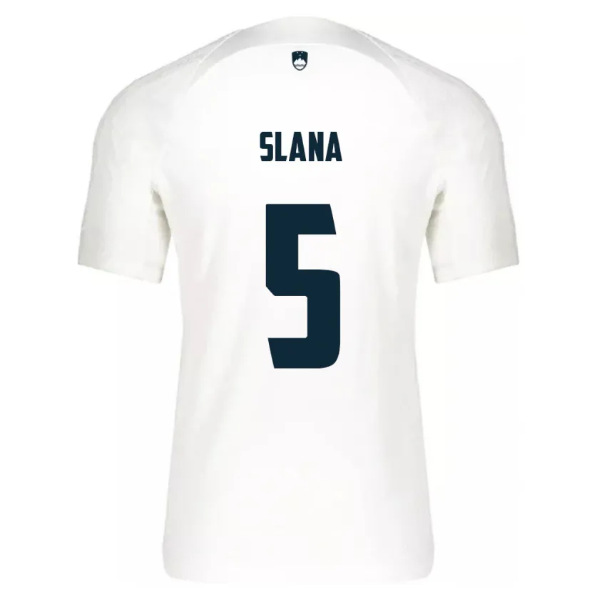 Danxen Męski Słowenia Filip Slana #5 Biały Domowa Koszulka 24-26 Koszulki Klubowe