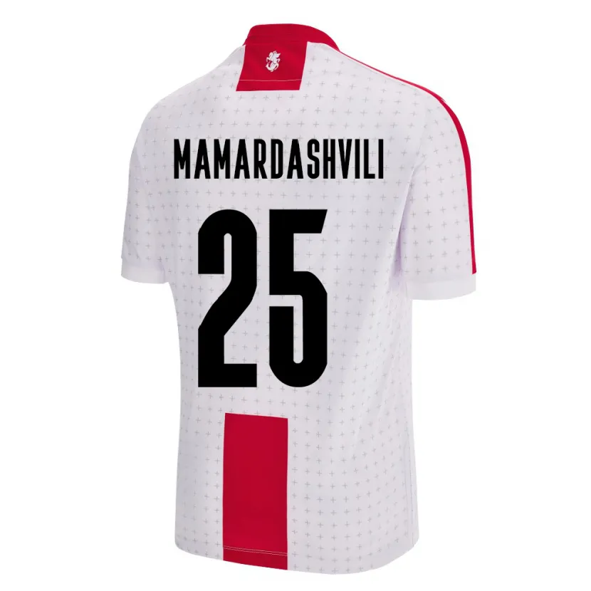 Danxen Męski Georgia Giorgi Mamardashvili #25 Biały Domowa Koszulka 24-26 Koszulki Klubowe