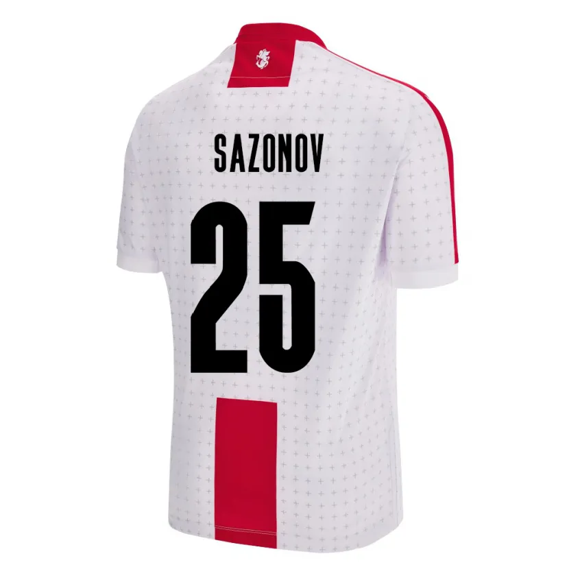 Danxen Męski Georgia Saba Sazonov #25 Biały Domowa Koszulka 24-26 Koszulki Klubowe