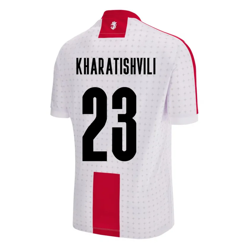 Danxen Męski Georgia Luka Kharatishvili #23 Biały Domowa Koszulka 24-26 Koszulki Klubowe