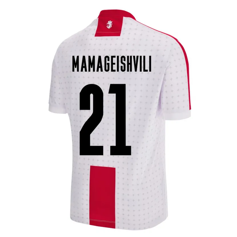 Danxen Męski Georgia Otar Mamageishvili #21 Biały Domowa Koszulka 24-26 Koszulki Klubowe