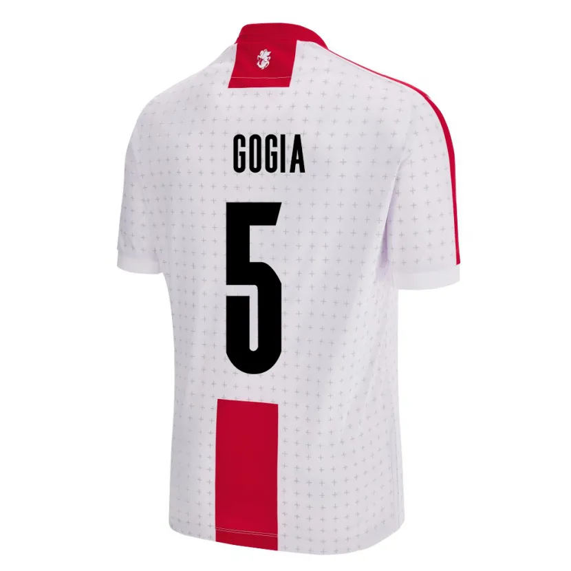 Danxen Męski Georgia Gigi Gogia #5 Biały Domowa Koszulka 24-26 Koszulki Klubowe