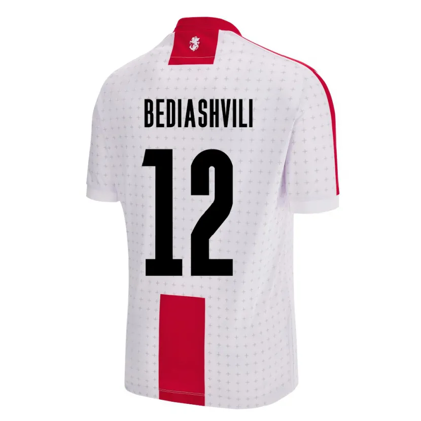 Danxen Męski Georgia Giorgi Bediashvili #12 Biały Domowa Koszulka 24-26 Koszulki Klubowe