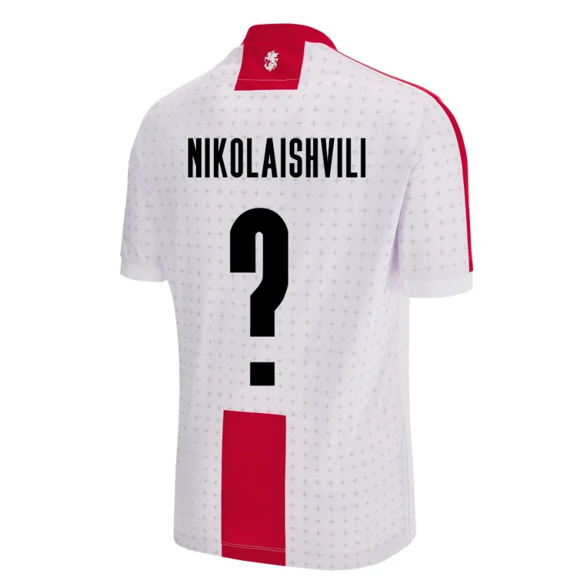 Danxen Męski Georgia Giorgi Nikolaishvili #0 Biały Domowa Koszulka 24-26 Koszulki Klubowe