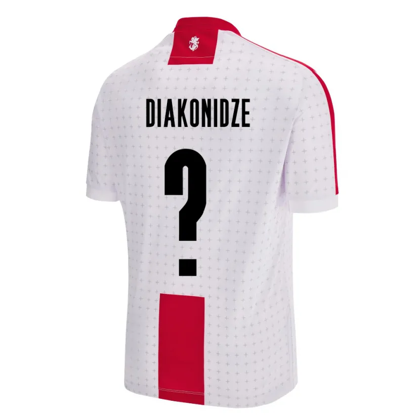 Danxen Męski Georgia Shota Diakonidze #0 Biały Domowa Koszulka 24-26 Koszulki Klubowe