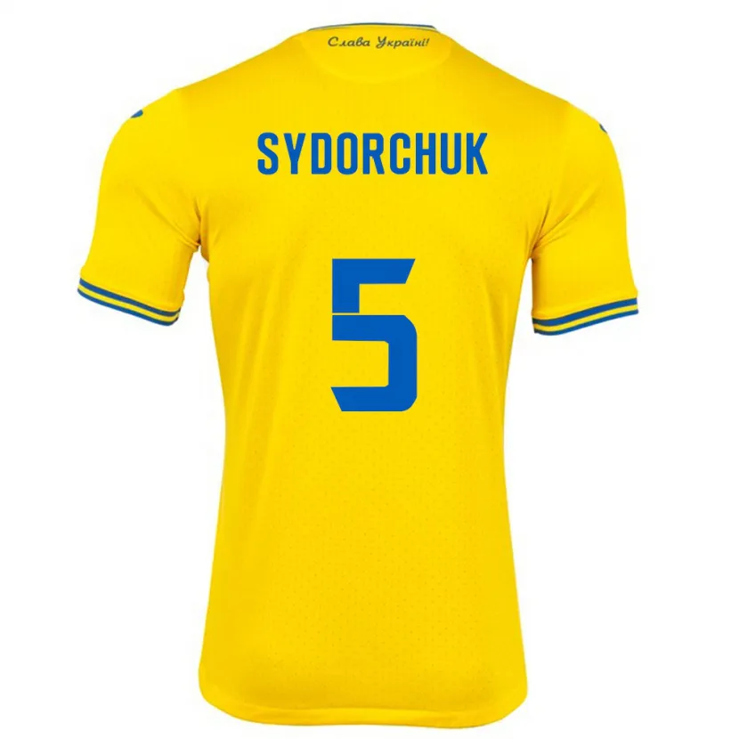 Danxen Męski Ukraina Sergiy Sydorchuk #5 Żółty Domowa Koszulka 24-26 Koszulki Klubowe