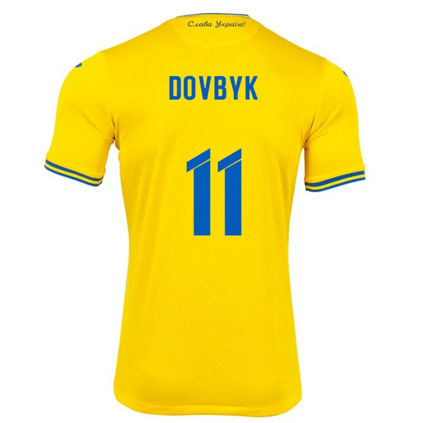 Danxen Męski Ukraina Artem Dovbyk #11 Żółty Domowa Koszulka 24-26 Koszulki Klubowe