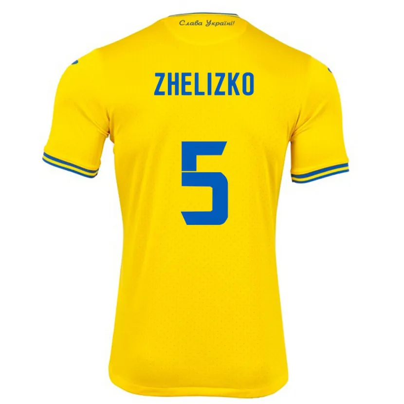 Danxen Męski Ukraina Ivan Zhelizko #5 Żółty Domowa Koszulka 24-26 Koszulki Klubowe