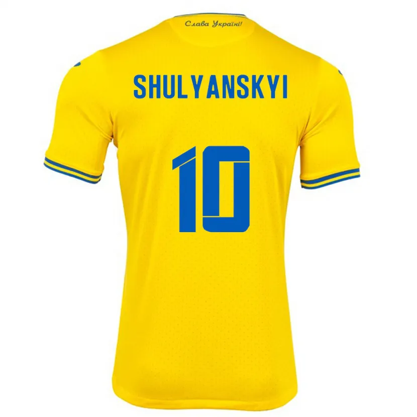 Danxen Męski Ukraina Artem Shulyanskyi #10 Żółty Domowa Koszulka 24-26 Koszulki Klubowe