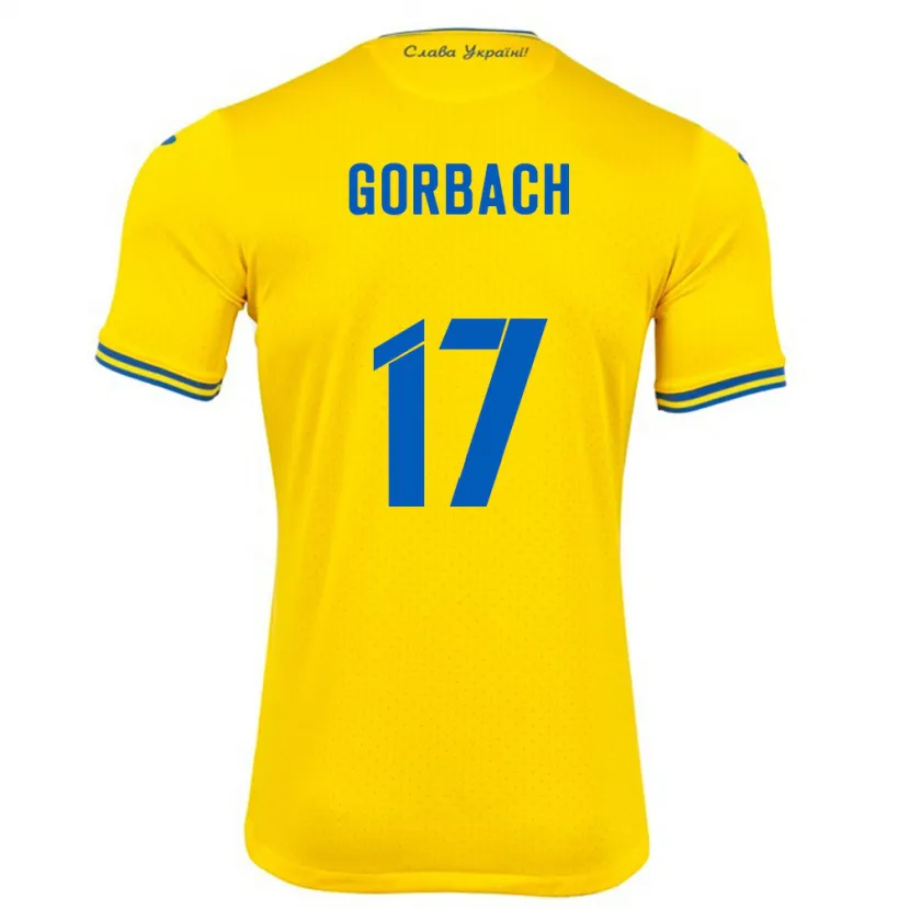 Danxen Męski Ukraina Igor Gorbach #17 Żółty Domowa Koszulka 24-26 Koszulki Klubowe