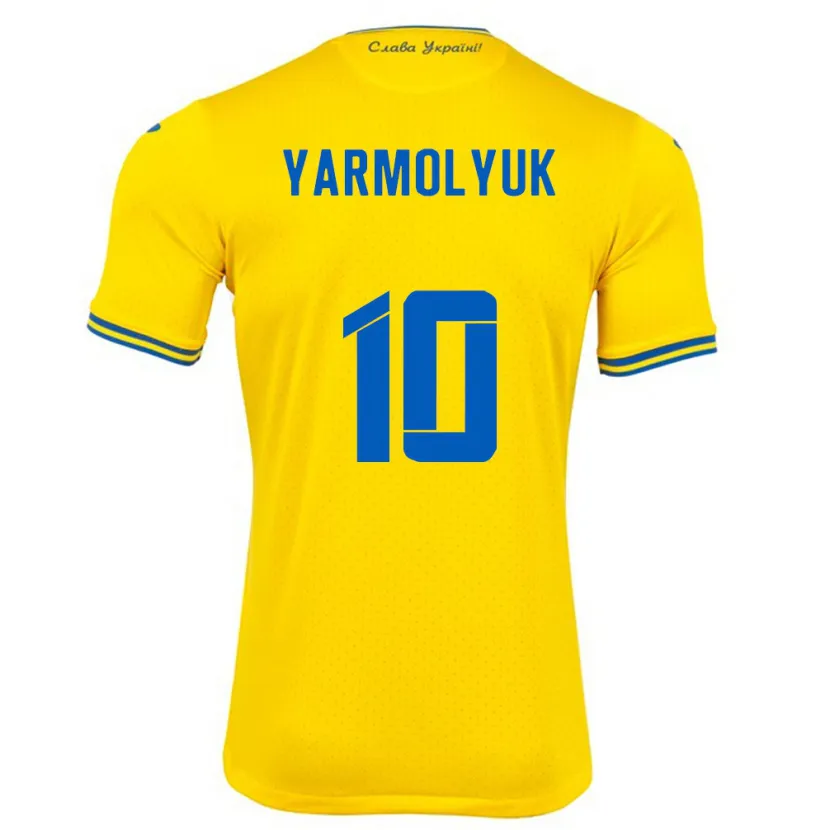 Danxen Męski Ukraina Yegor Yarmolyuk #10 Żółty Domowa Koszulka 24-26 Koszulki Klubowe