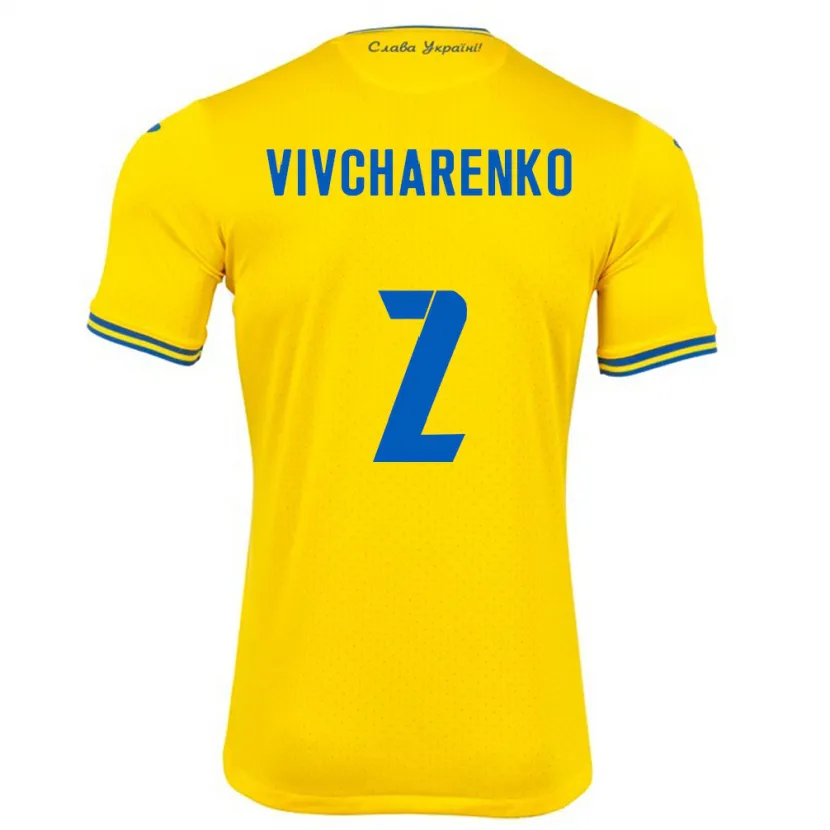 Danxen Męski Ukraina Kostyantyn Vivcharenko #2 Żółty Domowa Koszulka 24-26 Koszulki Klubowe