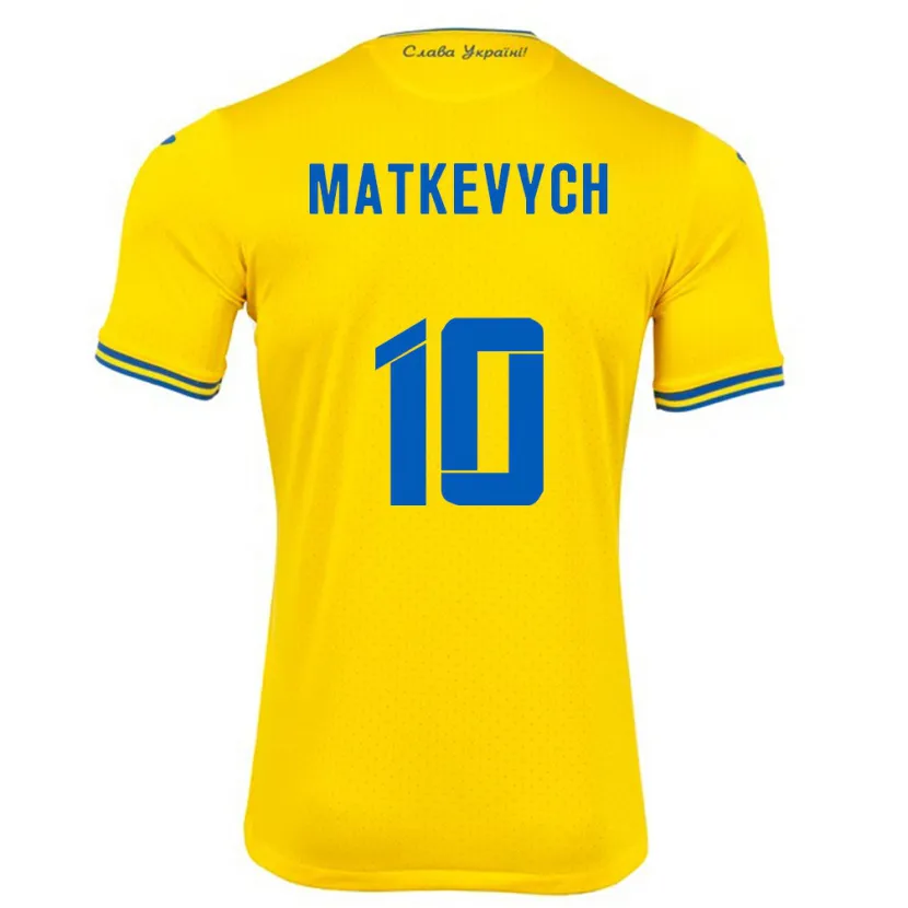 Danxen Męski Ukraina Andriy Matkevych #10 Żółty Domowa Koszulka 24-26 Koszulki Klubowe