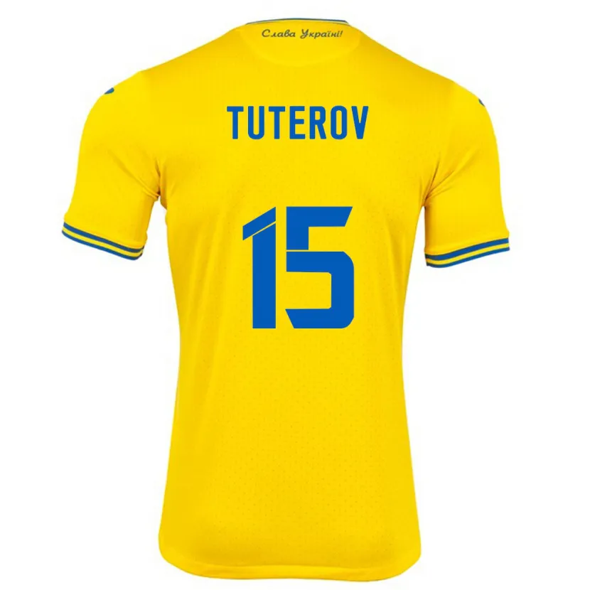 Danxen Męski Ukraina Timur Tuterov #15 Żółty Domowa Koszulka 24-26 Koszulki Klubowe