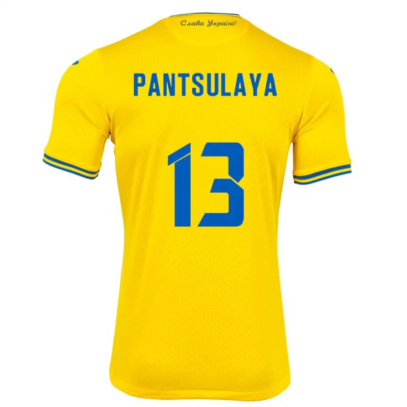 Danxen Męski Ukraina Natiya Pantsulaya #13 Żółty Domowa Koszulka 24-26 Koszulki Klubowe