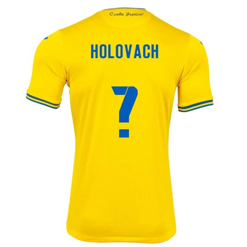Danxen Męski Ukraina Viktoriya Holovach #0 Żółty Domowa Koszulka 24-26 Koszulki Klubowe