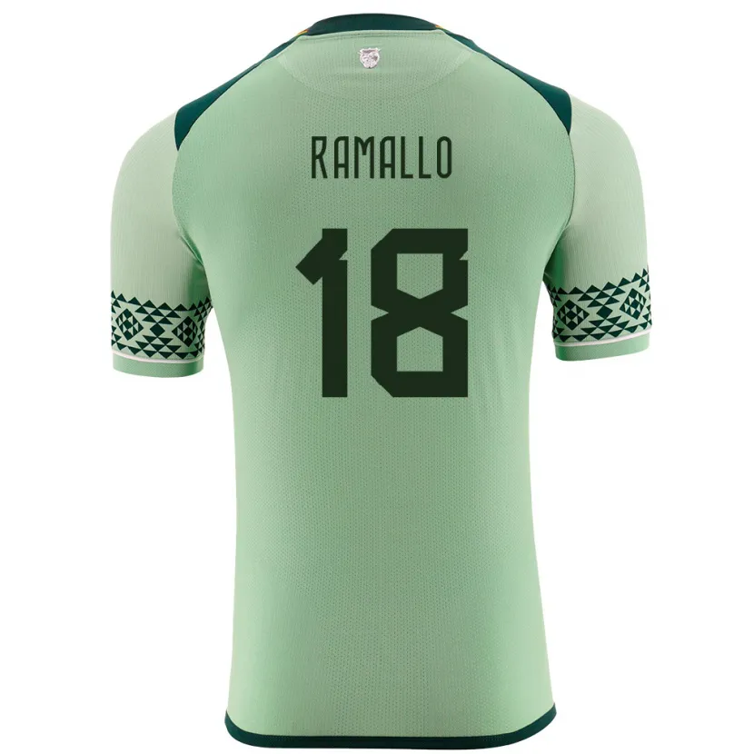 Danxen Męski Boliwia Rodrigo Ramallo #18 Jasnozielony Domowa Koszulka 24-26 Koszulki Klubowe