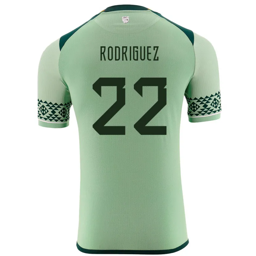Danxen Męski Boliwia Carlitos Rodriguez #22 Jasnozielony Domowa Koszulka 24-26 Koszulki Klubowe