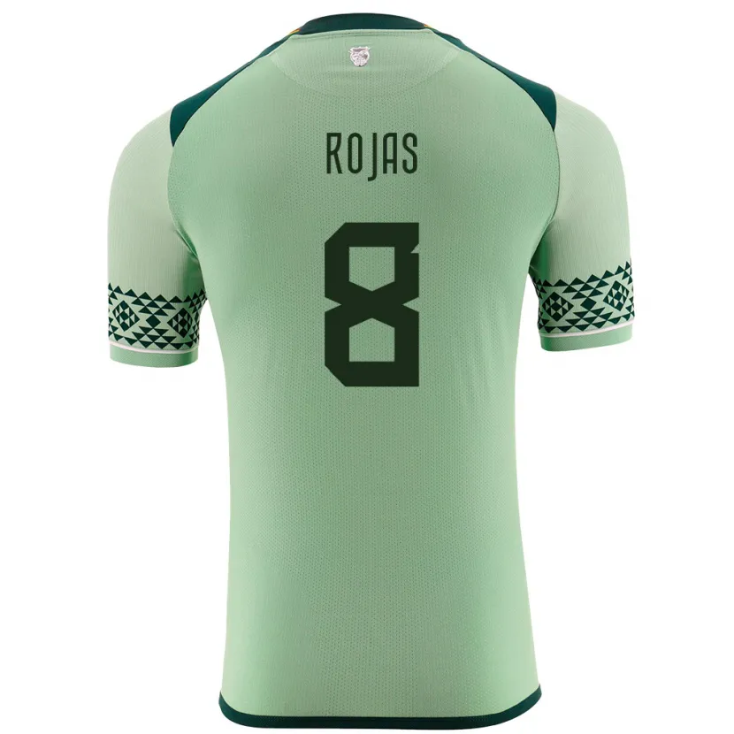 Danxen Męski Boliwia Jairo Rojas #8 Jasnozielony Domowa Koszulka 24-26 Koszulki Klubowe