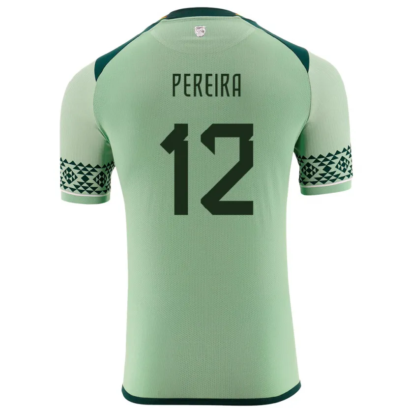 Danxen Męski Boliwia Fabián Pereira #12 Jasnozielony Domowa Koszulka 24-26 Koszulki Klubowe