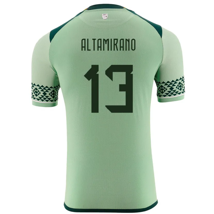 Danxen Męski Boliwia Sebastian Altamirano #13 Jasnozielony Domowa Koszulka 24-26 Koszulki Klubowe