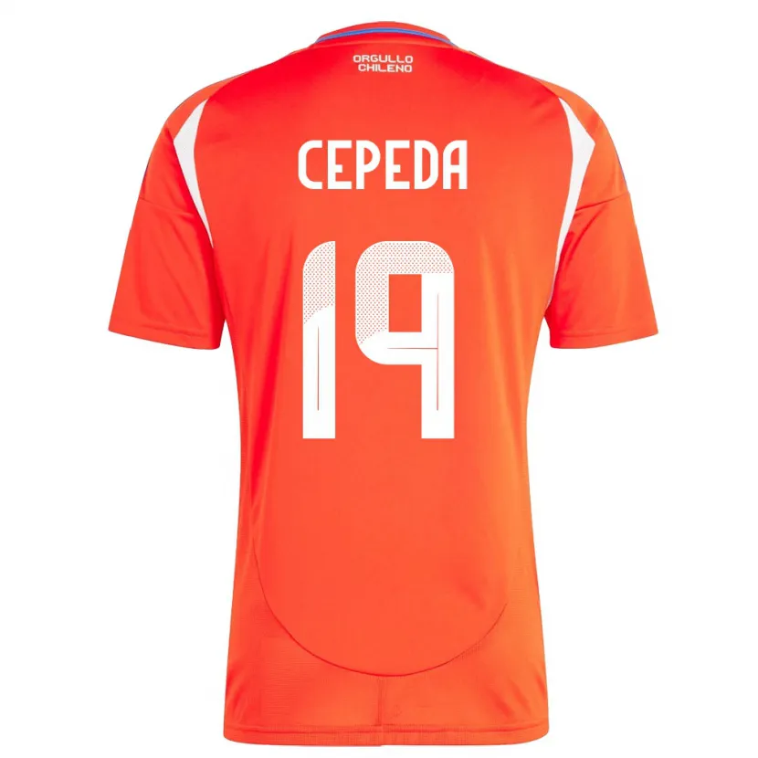 Danxen Męski Chile Lucas Cepeda #19 Czerwony Domowa Koszulka 24-26 Koszulki Klubowe