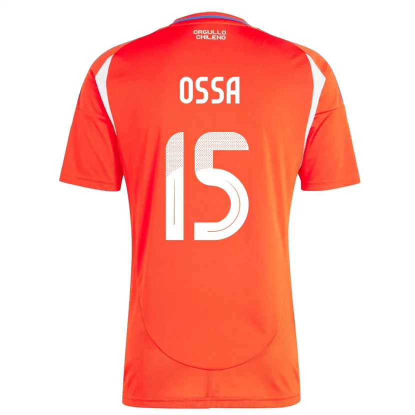 Danxen Męski Chile Diego Ossa #15 Czerwony Domowa Koszulka 24-26 Koszulki Klubowe