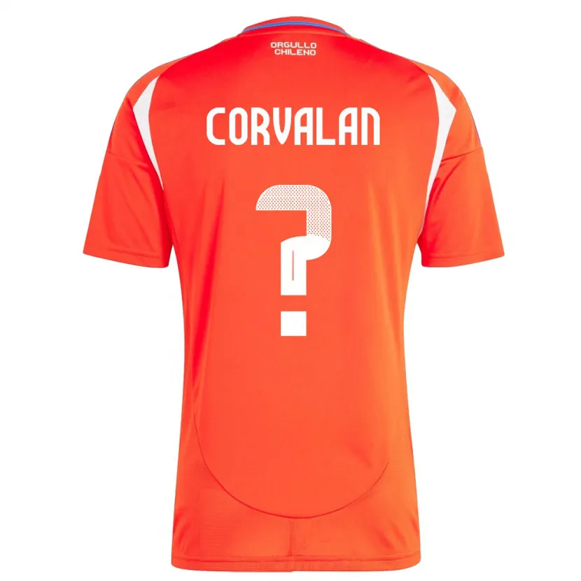 Danxen Męski Chile Elisa Corvalan #0 Czerwony Domowa Koszulka 24-26 Koszulki Klubowe