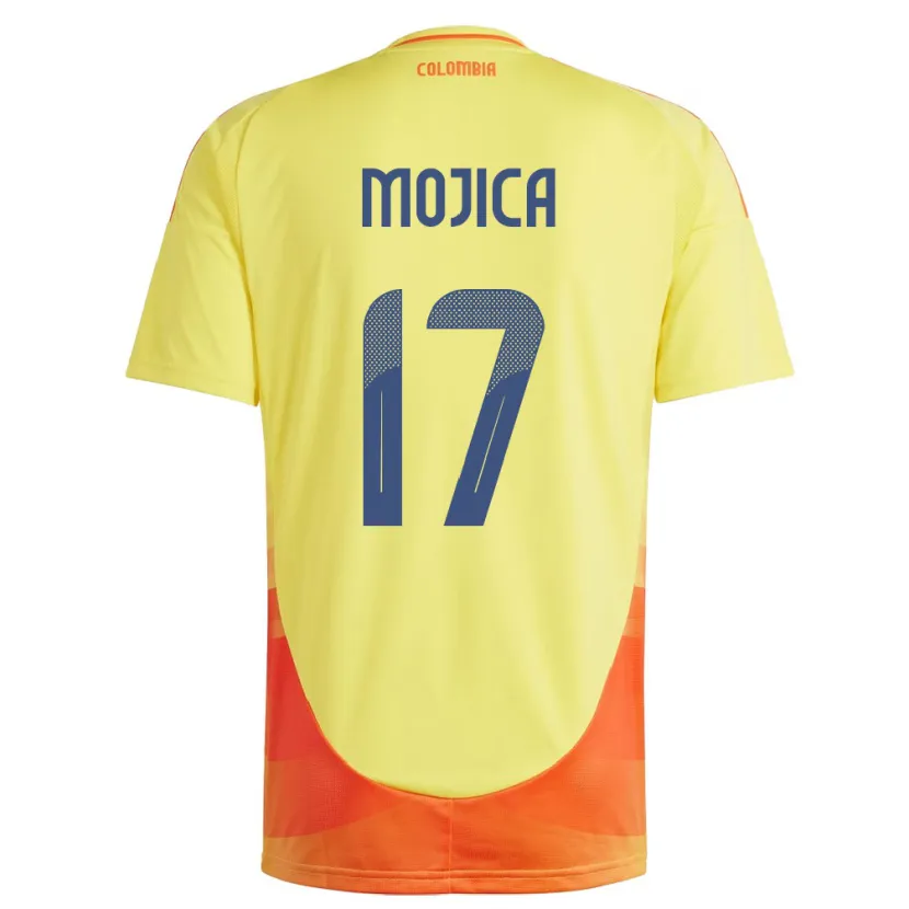 Danxen Męski Kolumbia Johan Mojica #17 Żółty Domowa Koszulka 24-26 Koszulki Klubowe