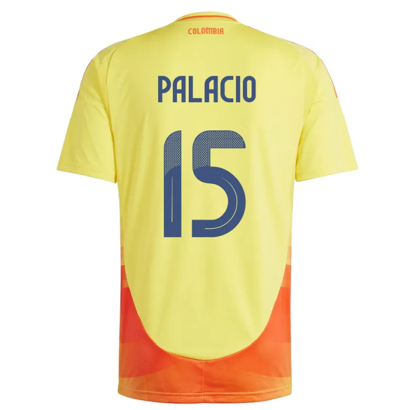 Danxen Męski Kolumbia Nelson Palacio #15 Żółty Domowa Koszulka 24-26 Koszulki Klubowe