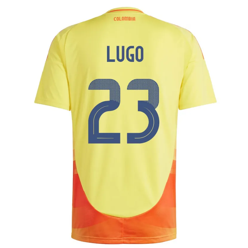 Danxen Męski Kolumbia Michelle Lugo #23 Żółty Domowa Koszulka 24-26 Koszulki Klubowe