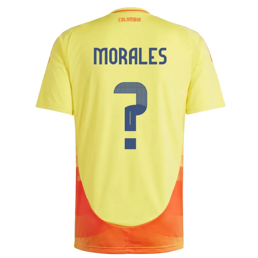 Danxen Męski Kolumbia María Morales #0 Żółty Domowa Koszulka 24-26 Koszulki Klubowe