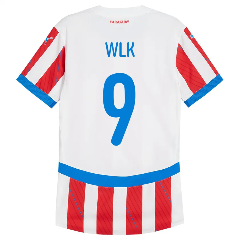 Danxen Męski Paragwaj Allan Wlk #9 Biało - Czerwony Domowa Koszulka 24-26 Koszulki Klubowe