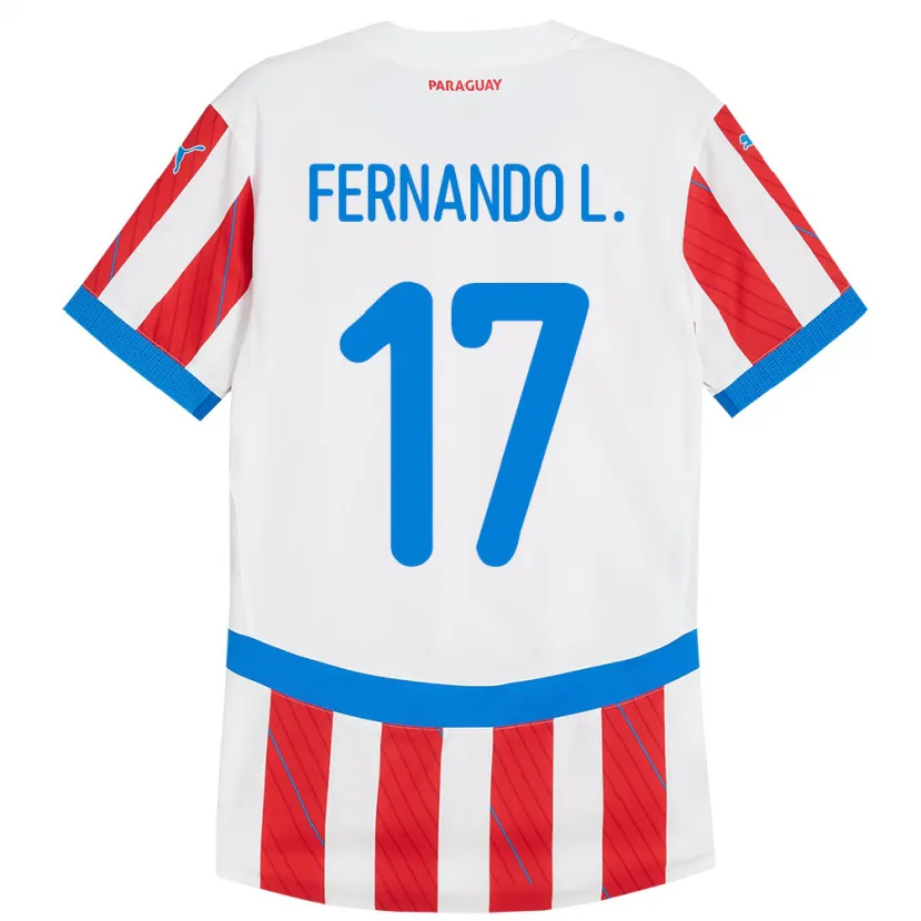 Danxen Męski Paragwaj Fernando Leguizamón #17 Biało - Czerwony Domowa Koszulka 24-26 Koszulki Klubowe