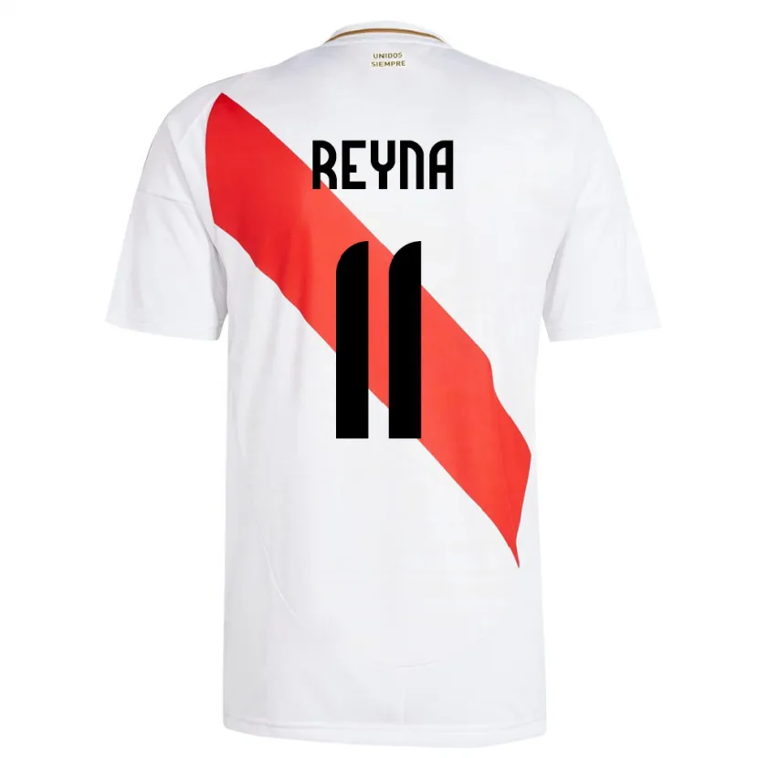 Danxen Męski Peru Bryan Reyna #11 Biały Domowa Koszulka 24-26 Koszulki Klubowe