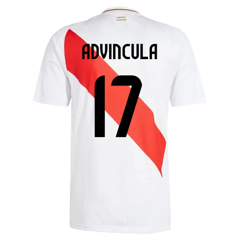 Danxen Męski Peru Luis Advíncula #17 Biały Domowa Koszulka 24-26 Koszulki Klubowe