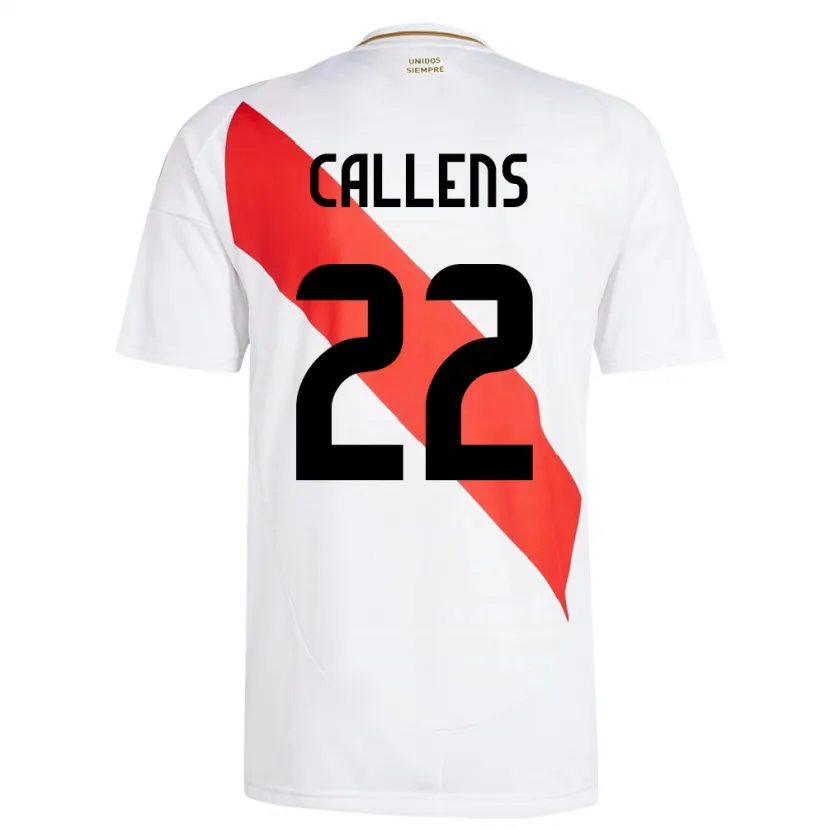 Danxen Męski Peru Alexander Callens #22 Biały Domowa Koszulka 24-26 Koszulki Klubowe