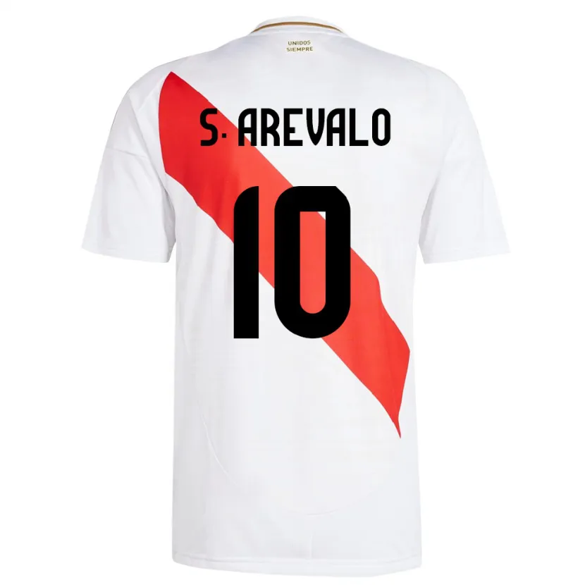 Danxen Męski Peru Sandra Arévalo #10 Biały Domowa Koszulka 24-26 Koszulki Klubowe