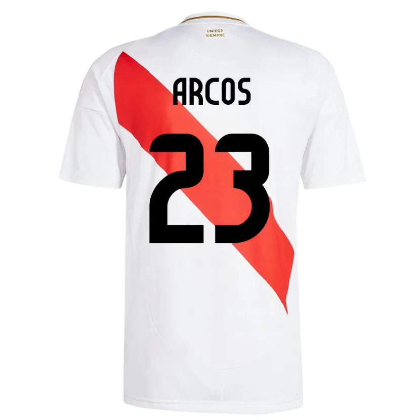 Danxen Męski Peru Lucía Arcos #23 Biały Domowa Koszulka 24-26 Koszulki Klubowe