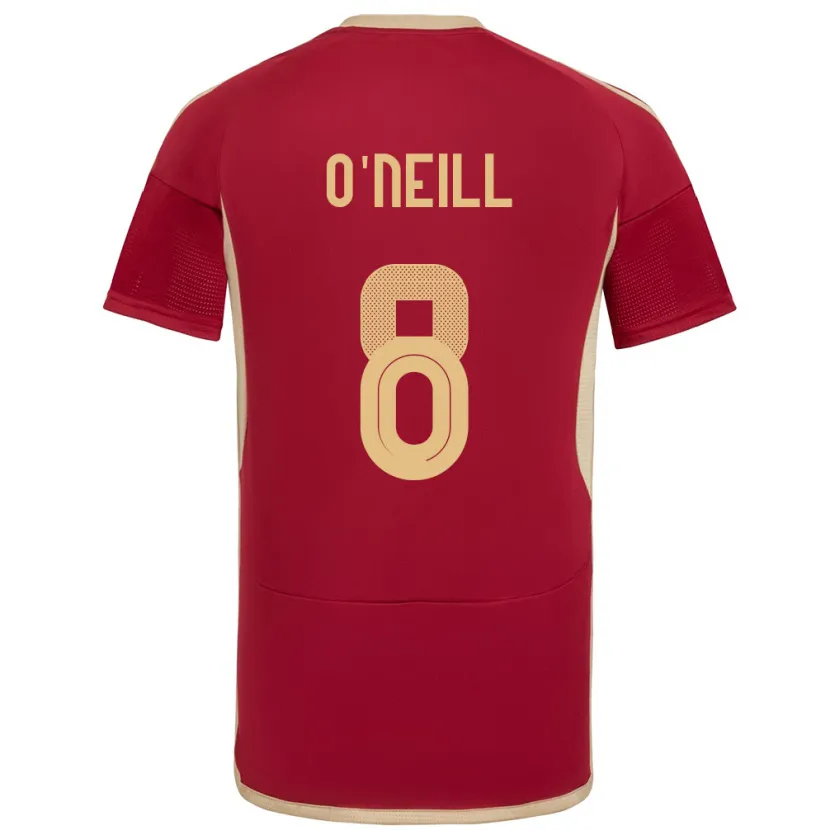 Danxen Męski Wenezuela Sonia O'neill #8 Burgundia Domowa Koszulka 24-26 Koszulki Klubowe